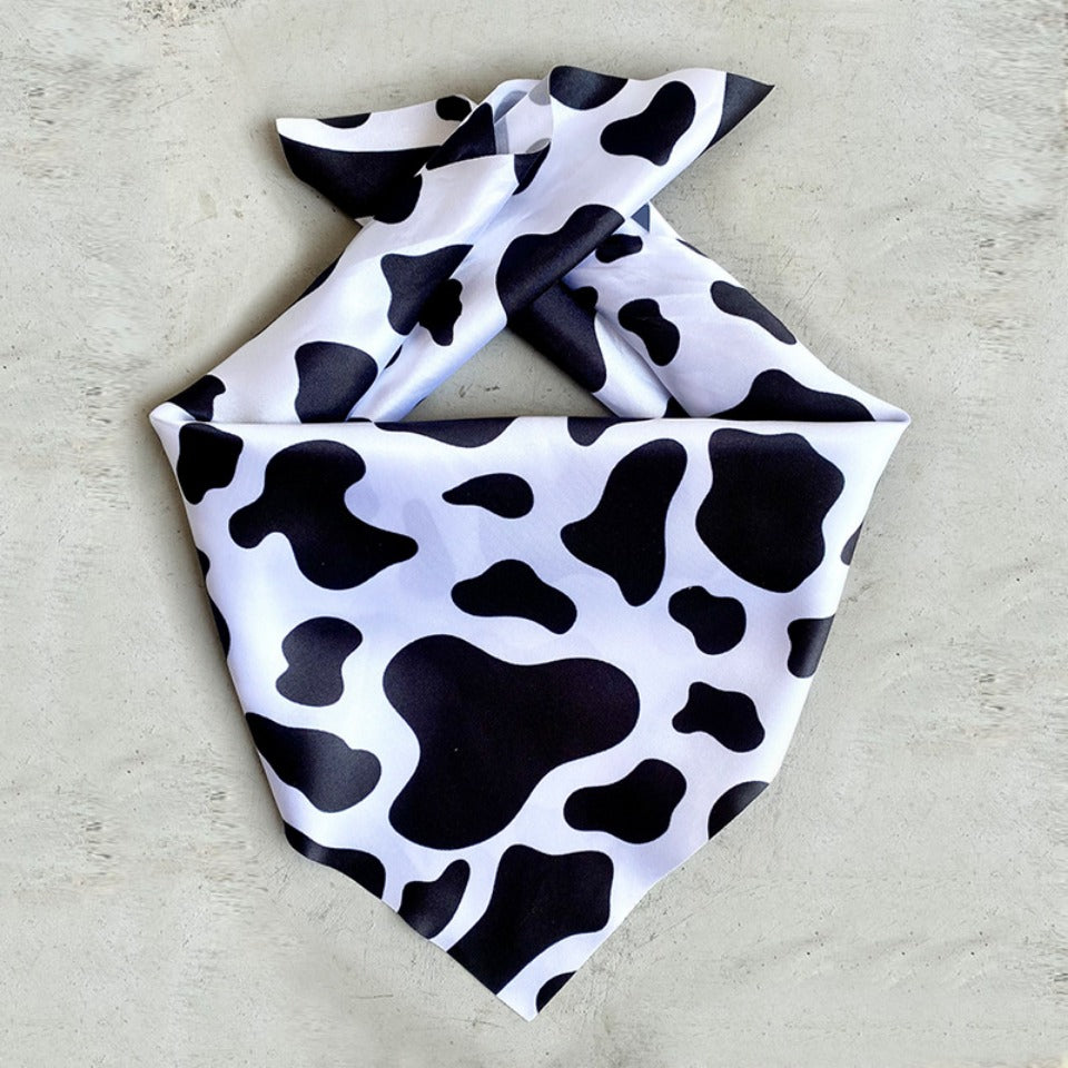 Wholesale Cute Cow Pattern Sunflower Pet Scarf